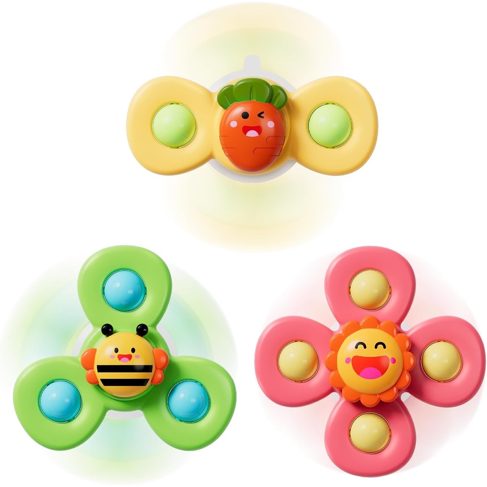 image:imageLiKee Strong Suction Cup Fidget Rotating Sensory Bath Toys for BabySun