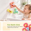 LiKee Strong Suction Cup Fidget Rotating Sensory Bath Toys for Baby(Space)