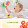 LiKee Strong Suction Cup Fidget Rotating Sensory Bath Toys for Baby(Sun)