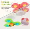 LiKee Strong Suction Cup Fidget Rotating Sensory Bath Toys for Baby(Sun)