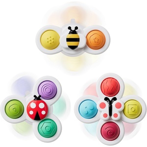 LiKee Strong Suction Cup Fidget Rotating Sensory Bath Toys for Baby Toddler(Insect)