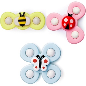 LiKee Strong Suction Cup Fidget Rotating Sensory Bath Toys for Baby(Insect-2)