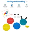 LiKee Wooden Shape Puzzle, 36 Blocks Montessori Toy for Kids 3+ (72, 60 Cards)(1 booklet)
