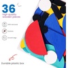 LiKee Wooden Shape Puzzle, 36 Blocks Montessori Toy for Kids 3+ (72, 60 Cards)(60 cards)