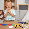 LiKee Wooden Shape Puzzle, 36 Blocks Montessori Toy for Kids 3+ (72, 60 Cards)(60 cards)